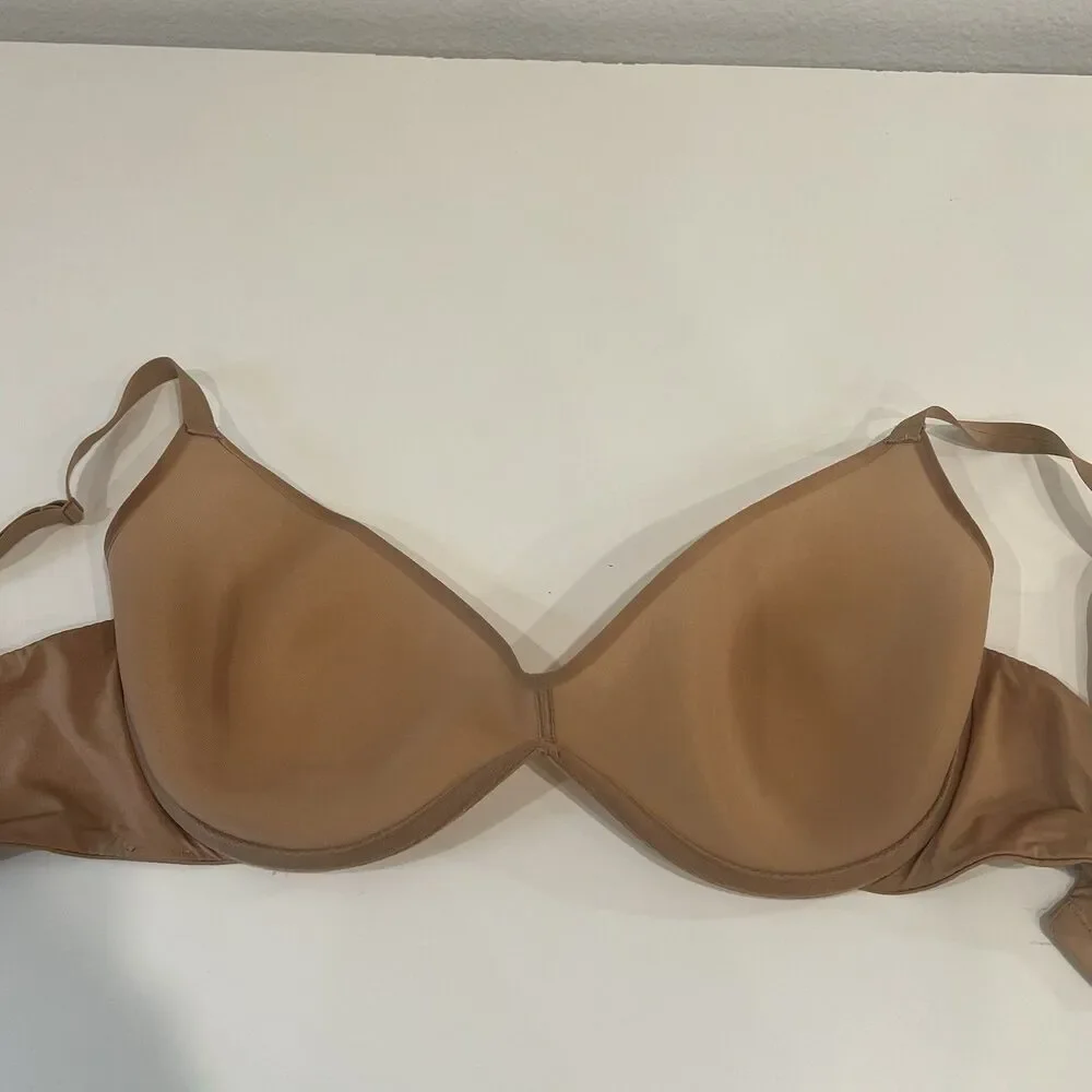 Skims No Show Molded Unlined Wired Demi Women's Bra 36DDD Tan - Picture 4 of 5